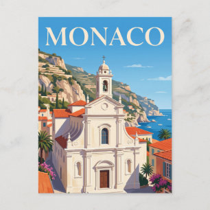Cartão Postal Igreja de Sainte-Dévote Mônaco