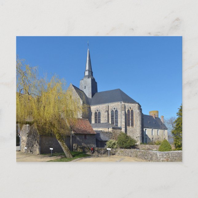 Cartão Postal Igreja de Sainte-Suzanne na França (Frente)