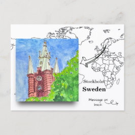 Cartão Postal Igreja de Santa Clara em Estocolmo, Suécia