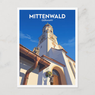 Cartão Postal Igreja de São Pedro e Paulo Mittenwald Alemanha