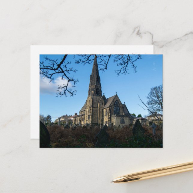 Cartão Postal Igreja de Todos os Santos, Salterhebble (Frente/Verso In Situ)