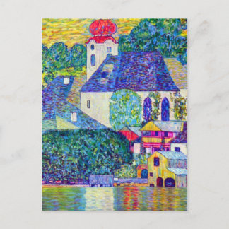 Cartão Postal Igreja de Wolfgang de Ruas Klimt em Unterach no la