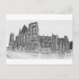 Cartão Postal Igreja de York no largo