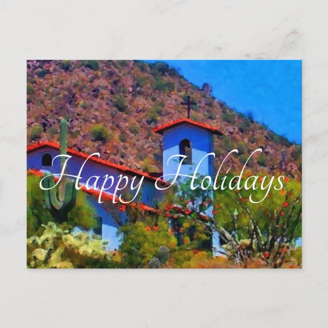 Cartão Postal Igreja do Deserto, Feriados Felizes (Frente)