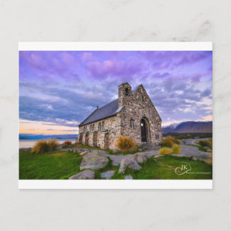 Cartão Postal Igreja do Lago Shepherd Tekapo NZ: Postca