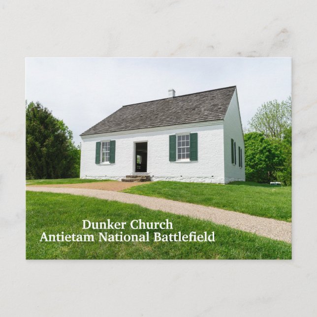 Cartão Postal Igreja Dunker em Antietam (Frente)