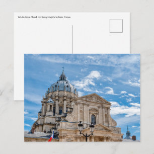 Cartão Postal Igreja e Hospital Militar Val-de-Grace em Paris
