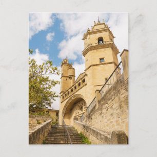 Cartão Postal Igreja Elciego, região La Rioja, Espanha