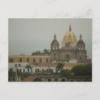 Cartão Postal Igreja em Cartagena, Colômbia