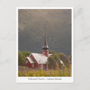 Cartão Postal Igreja Flakstad Lofoten
