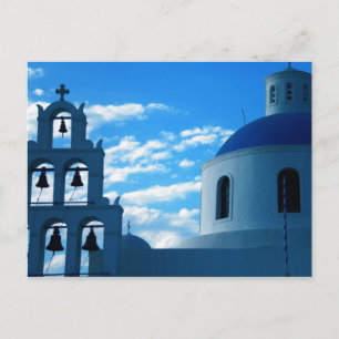 Cartão Postal Igreja grécia Santorini