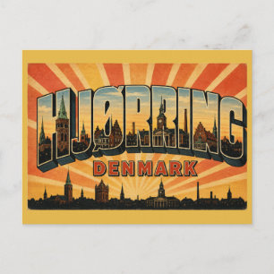 Cartão Postal Igreja Hjørring Dinamarca