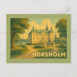 Cartão Postal Igreja Hørsholm Dinamarca