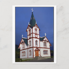 Cartão Postal Igreja Luterana Husavik, Islândia.