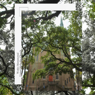 Cartão Postal Igreja Metodista Unida Monumental Savannah Wesley