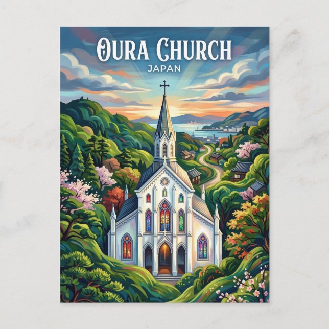 Cartão Postal Igreja Oura Japão (Frente)