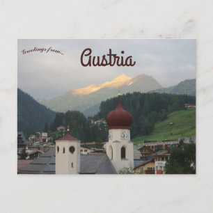 Cartão Postal Igreja Paroquial de St. Anton am Arlberg Áustria