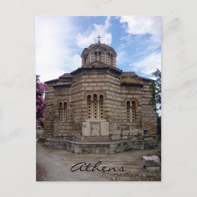 Cartão Postal igreja sagrada da ágora (Frente)