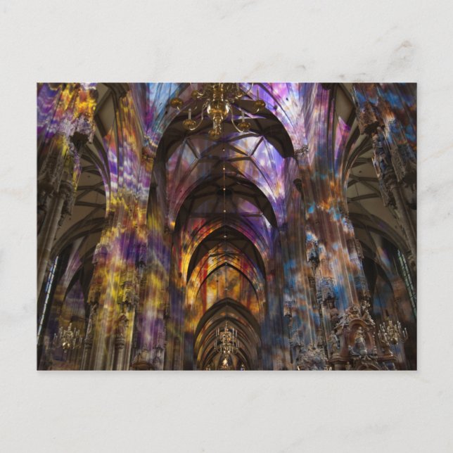 Cartão Postal Igreja Vienense Iluminada (Frente)