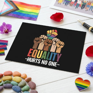 Cartão Postal Igualdade não prejudica ninguém LGBTQ Orgulho dos 
