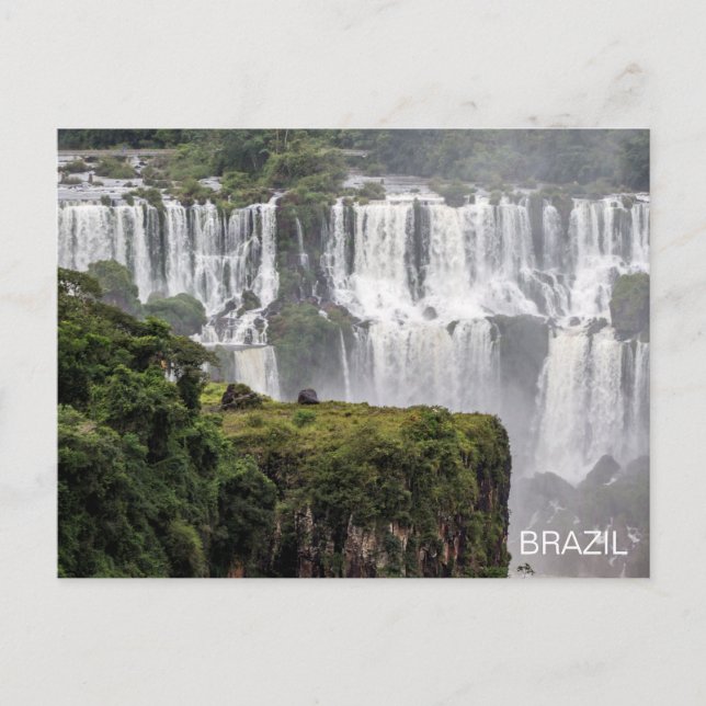 Cartão Postal Iguazú Cai no Brasil Viagem (Frente)