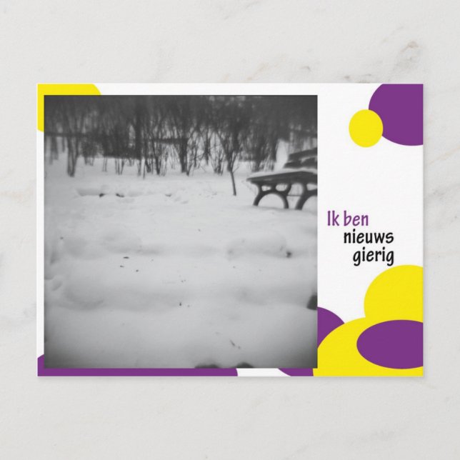 Cartão Postal Ik ben nieuwsgierig (Frente)