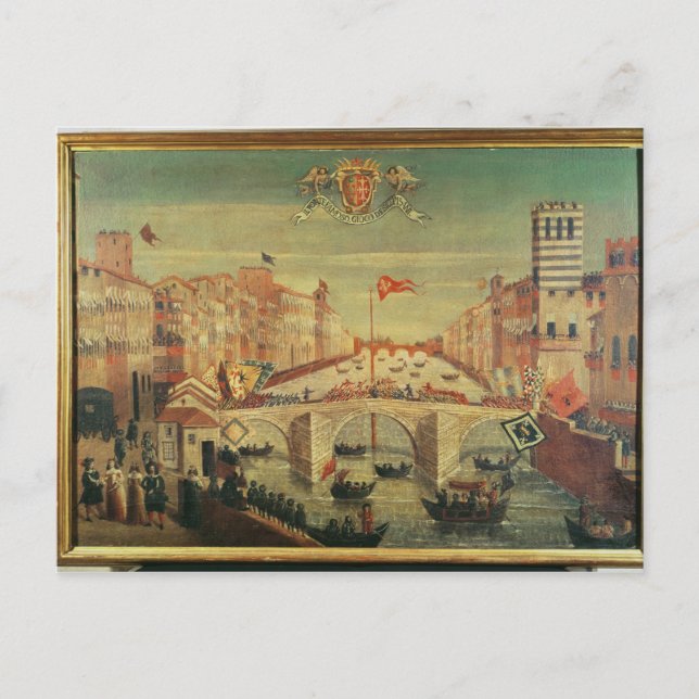 Cartão Postal Il Gioco del Ponte dei Pisani (Frente)
