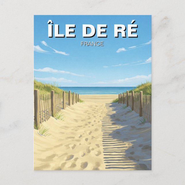 Cartão Postal Île de Ré France Viagem (Frente)