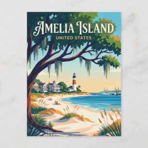 Cartão Postal Ilha Amelia Flórida