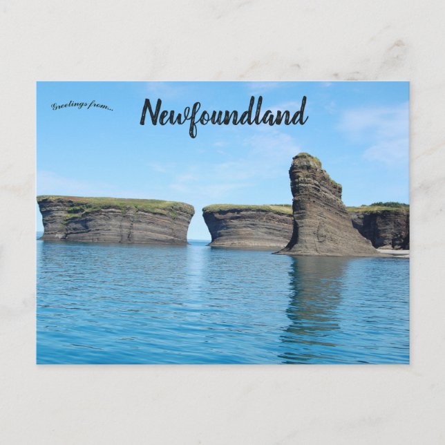 Cartão Postal Ilha Bell Terra Nova Canadá (Frente)