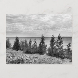 Cartão Postal Ilha Black & White Mackinac, Michigan Shoreline