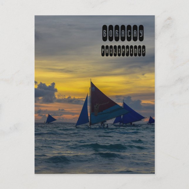 Cartão Postal Ilha Boracay das Filipinas (Frente)
