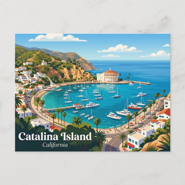 Cartão Postal Ilha Catalina EUA (Frente)