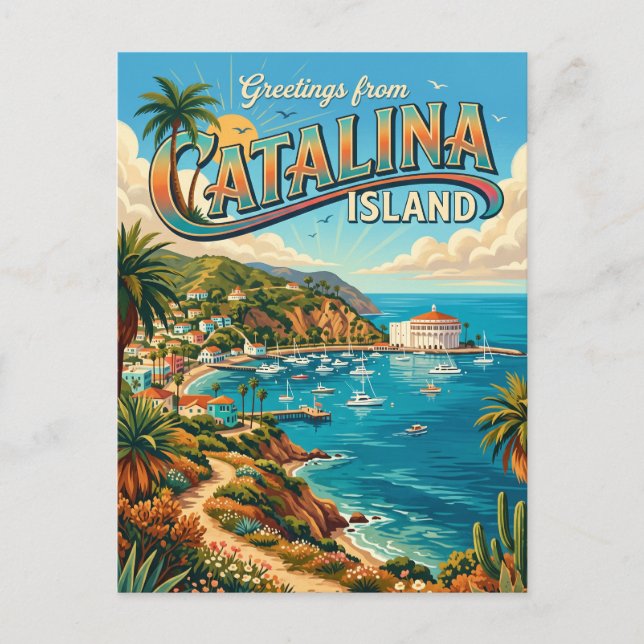 Cartão Postal Ilha Catalina EUA (Frente)