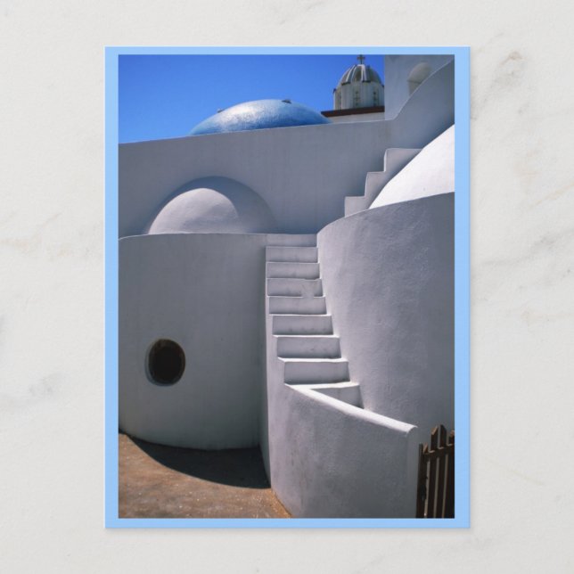 Cartão Postal Ilha da Grécia Santorini (Frente)