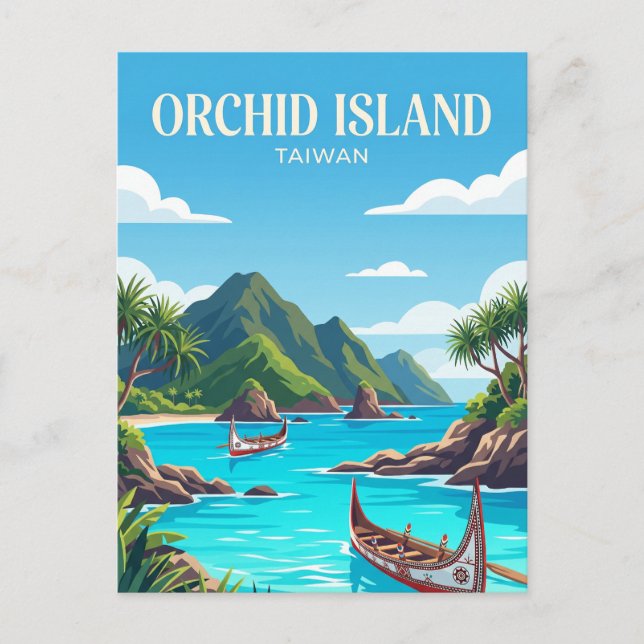 Cartão Postal Ilha da Orquídea Taiwan (Frente)