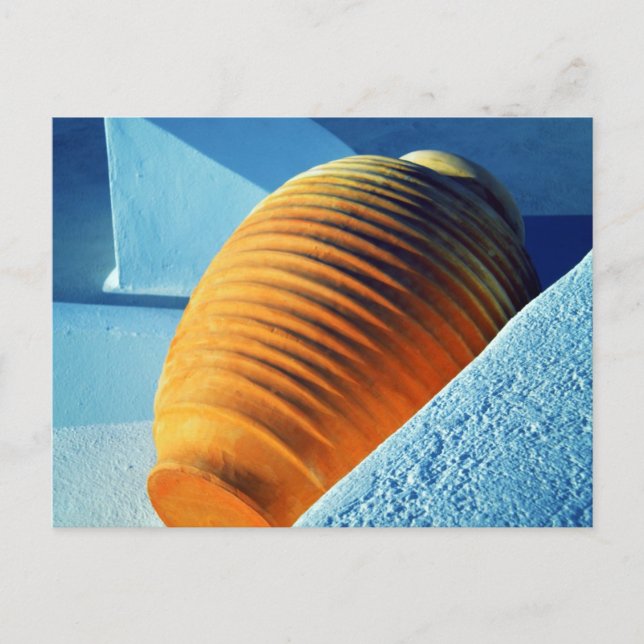 Cartão Postal ilha da piscina do santorini (Frente)