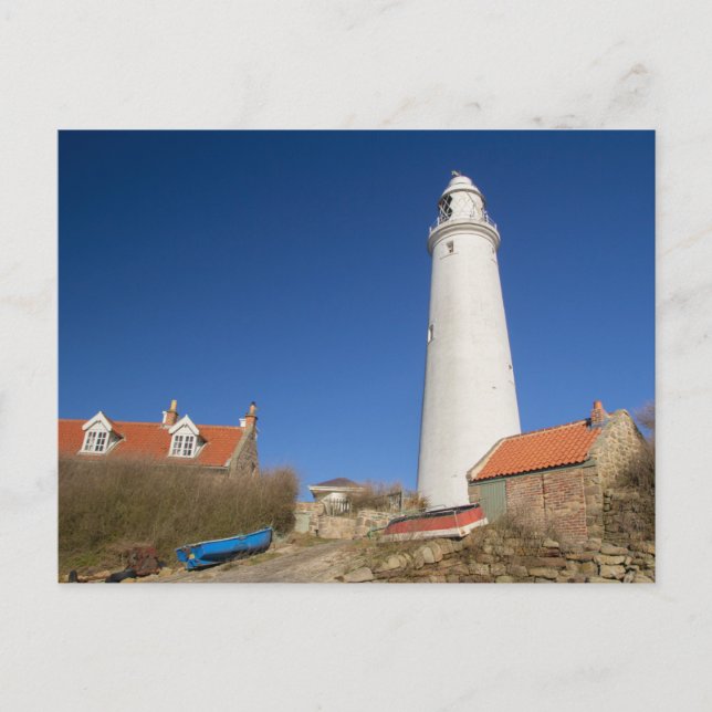 Cartão Postal Ilha da rua Mary, Whitley Bay (Frente)