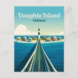 Cartão Postal Ilha Dauphin EUA