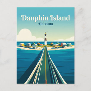 Cartão Postal Ilha Dauphin EUA