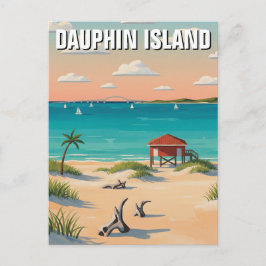 Cartão Postal Ilha Dauphin Viagens Alabama
