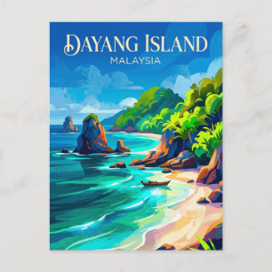 Cartão Postal Ilha Dayang Malásia