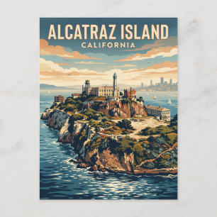 Cartão Postal Ilha de Alcatraz Califórnia