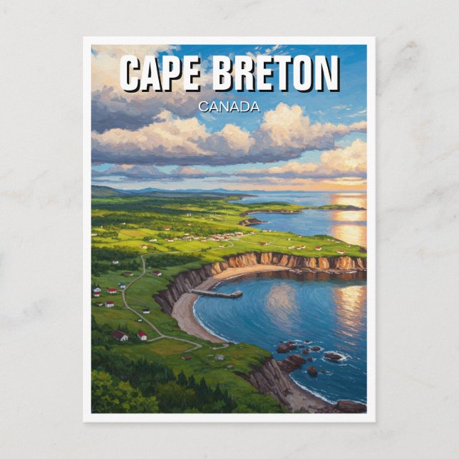 Cartão Postal Ilha de Cape Breton Canadá (Frente)