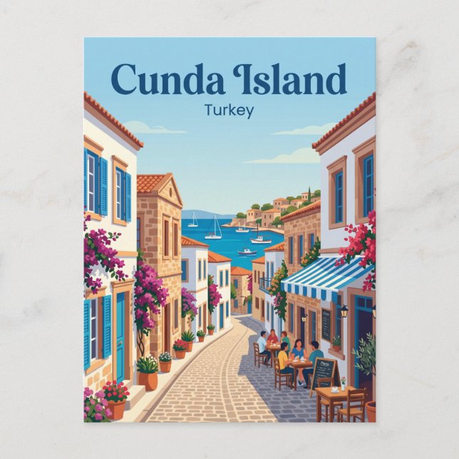 Cartão Postal Ilha de Cunda Turquia (Frente)