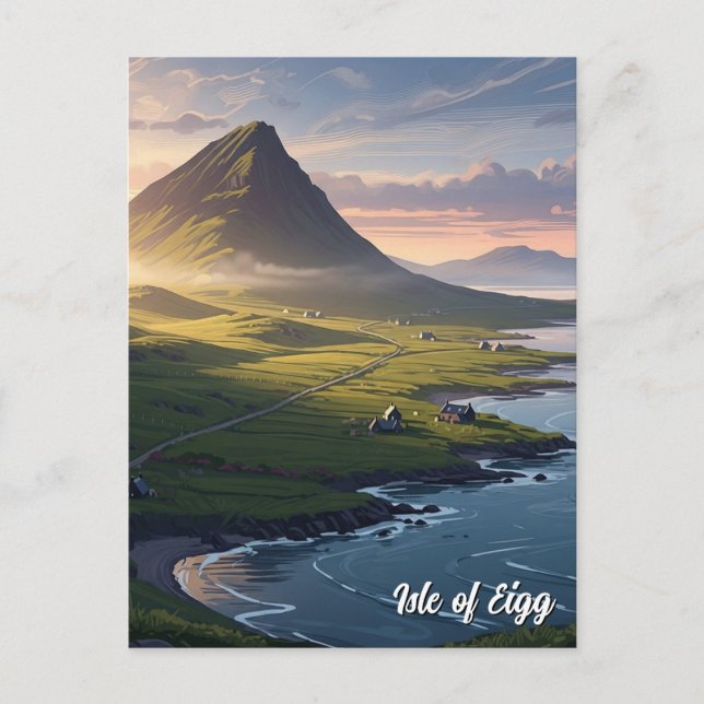 Cartão Postal Ilha de Eigg, Viagem à Escócia (Frente)