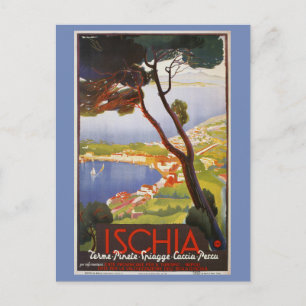 Cartão Postal Ilha de Ischia Itália propaganda de viagem de verã