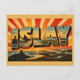 Cartão Postal Ilha de Islay Escócia Arte de Viagem Vintage