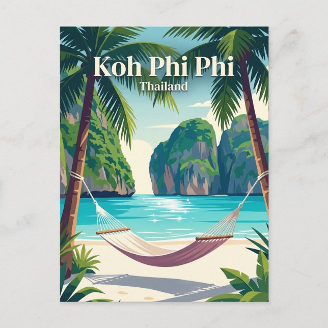 Cartão Postal Ilha de Koh Phi Phi Tailândia (Frente)