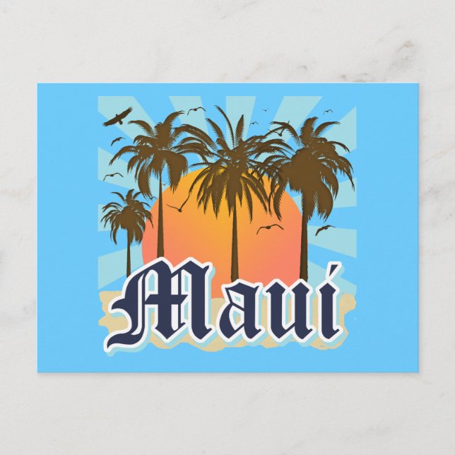 Cartão Postal Ilha de Maui Hawaii Souvenir (Frente)